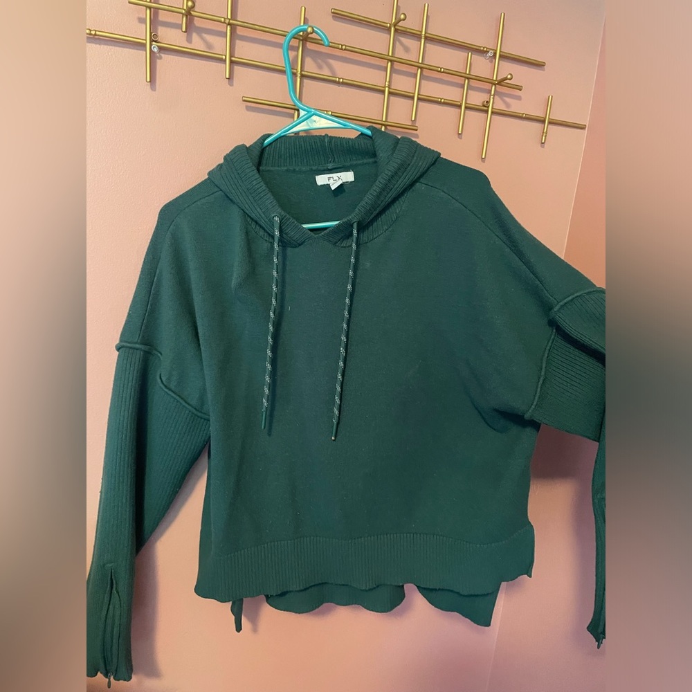 FLX heavy green hoodie